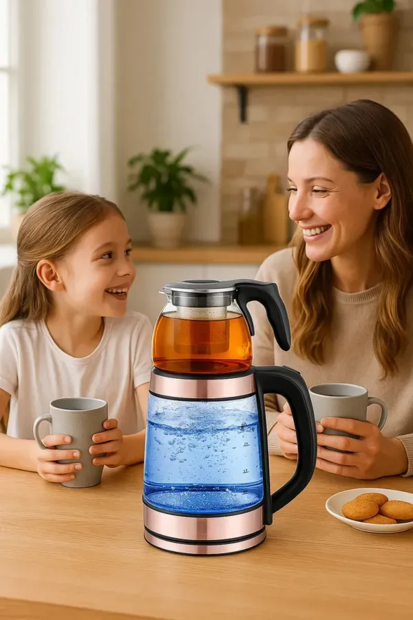 Hervidor 2.2L de Vidrio Templado más Tetera 1500W X10 - Imagen 2