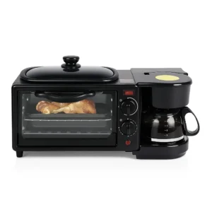 Máquina 3 en 1 de Desayuno Horno,Parrilla y Cafetera 1800W 16L X4