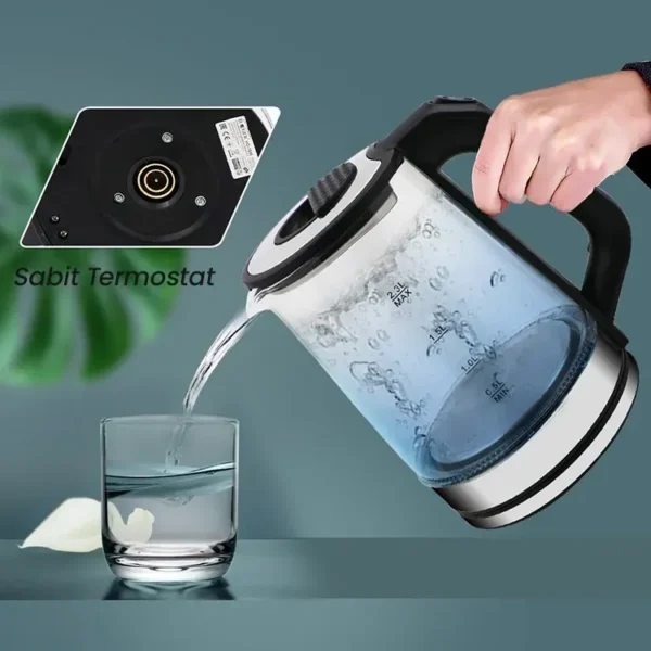 Hervidor 2.3L de Vidrio Templado 1500W X12 - Imagen 2