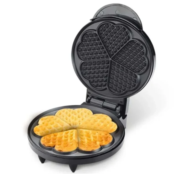 Waflera de 05 Moldes Corazón Antiadherente 1000W X12