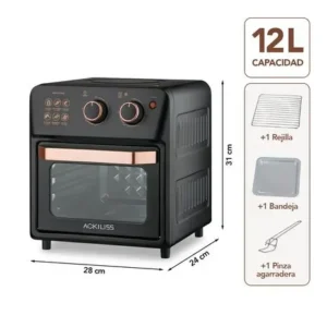 Horno y Freidora de Aire de 12L Multifuncional 1360W X4