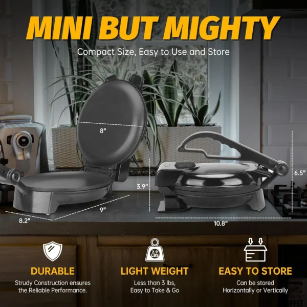 Máquina para Crepes y Tortillas Antiadherente XL 1200W X4 - Imagen 5