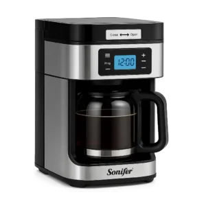Máquina Cafetera de 1.2L con pantalla LED más Molinillo de Granos 1050W X2